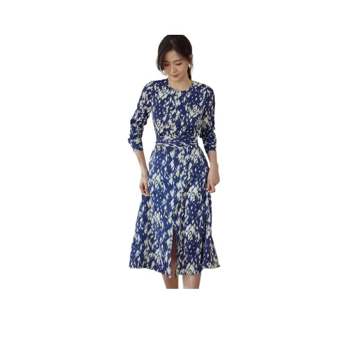 ROEYSHOUSE Длинное платье с длинными рукавами женское многоцветное