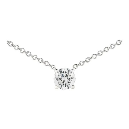 BVLGARI Roma Amor Series 18К Белое золото покрытие родием ожерелье с бриллиантами унисекс серебро