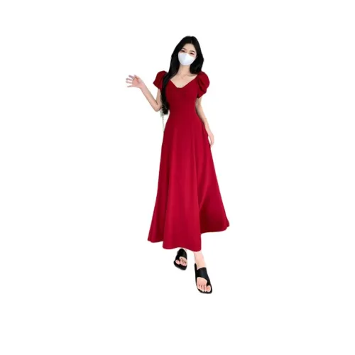 HTHK Короткий рукав Платье Женское