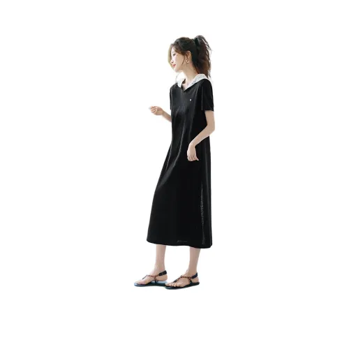 Mo Han Yi Mei Короткий рукав Платье Женское