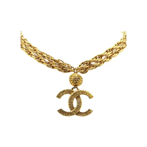 CHANEL CC Золотое Покрытие Ожерелья Женские Золото