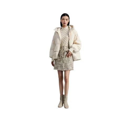 MIIDII Down Jacket Женская Ecru Flower Design
