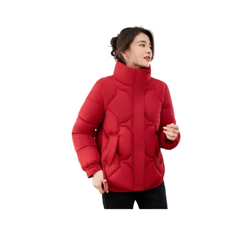 CARBAMMI Хлопковый пуховик женский красный