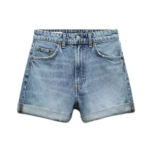 ZARA Trf Синие Женские Джинсовые Шорты