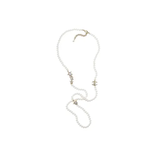 CHANEL 23 Spring Summer Металл Искусственный жемчуг Стразы Ожерелья Женские