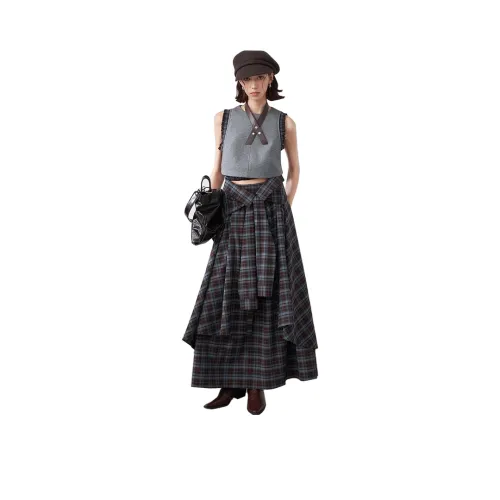 JORYAweekend Без рукавов Платье Женское Синий Кофейный Цвет