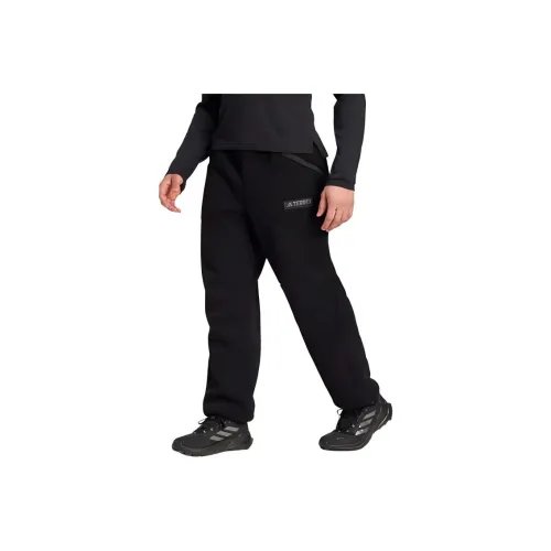 Adidas x TERREX Высокий PILE Флис Штаны Tracksuit Повседневные брюки Мужские Черные