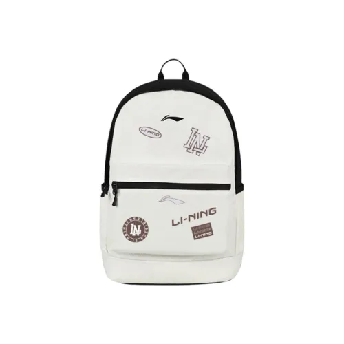 LINING YOUNG Полиэстер Рюкзак Стандартный Бежевый Черный