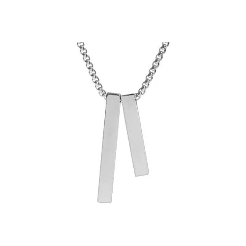 MAGICPOLE Титановая сталь Ожерелье Двойной подвеска Унисекс