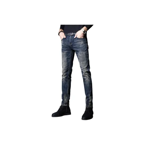 VUAS Винтажные синие унисекс джинсы