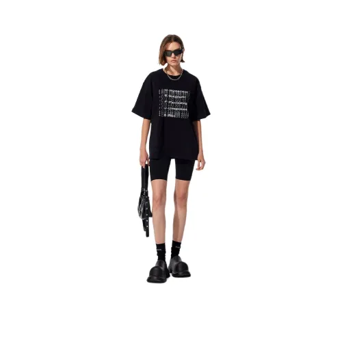 MEFUR Black, Cracked Print Женские Т-рубашки