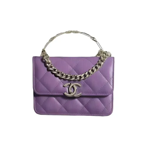 CHANEL 22SS Овчина Сумка Сумка через плечо Сумка через плечо Мини Женская Фиолетовая