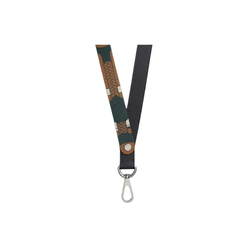 HERMES Panoplie Equestre Телячья кожа Шелк Ожерелья с покрытием из палладия Мужской Морской синий