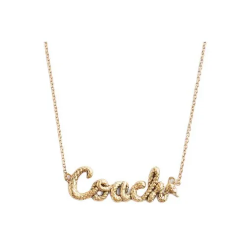 COACH Цинковый сплав Смола Ожерелья Унисекс Золотой