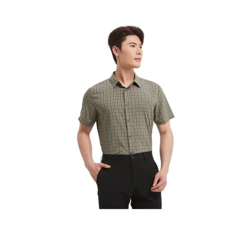 Ancient Shark Зеленая клетка Sub 02122019 Мужская рубашка