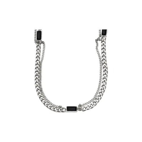 FOREVER MELODY Титановые стальные ожерелья мужские серебряные