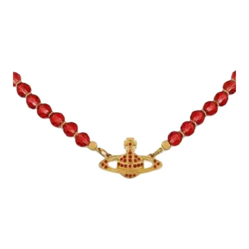 Vivienne Westwood Агат Камень Сплав Искусственный Драгоценный камень Полудрагоценный камень Ожерелья Унисекс Красный