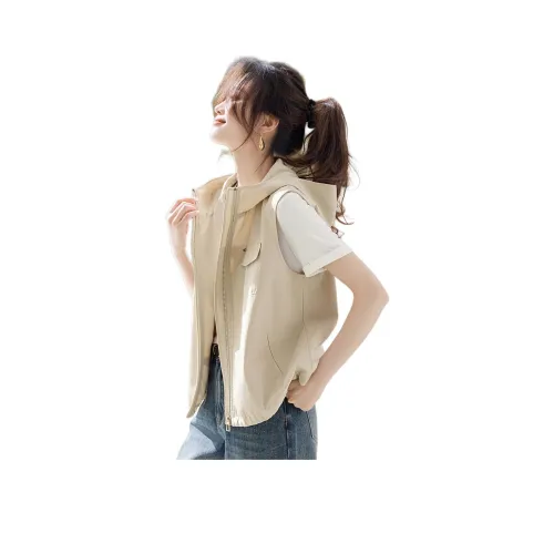 MOHANYIMEI Светлый хаки Женские жилеты