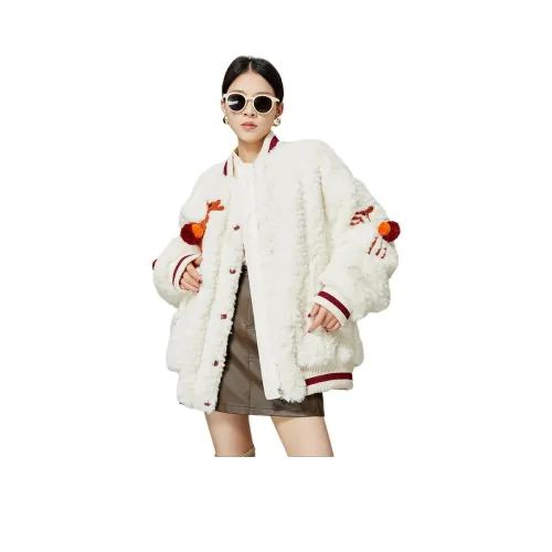 Weekly Бархат Feel Пальто Женское Белое