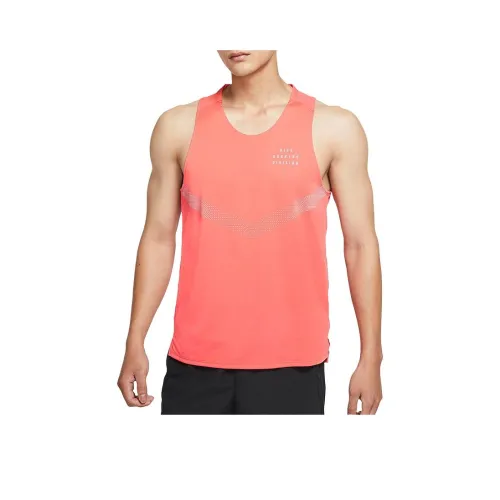 Nike Dri Fit RISE 365 Спортивный Lifestyle Коллекция Майка Мужская Оранжевая Розовая