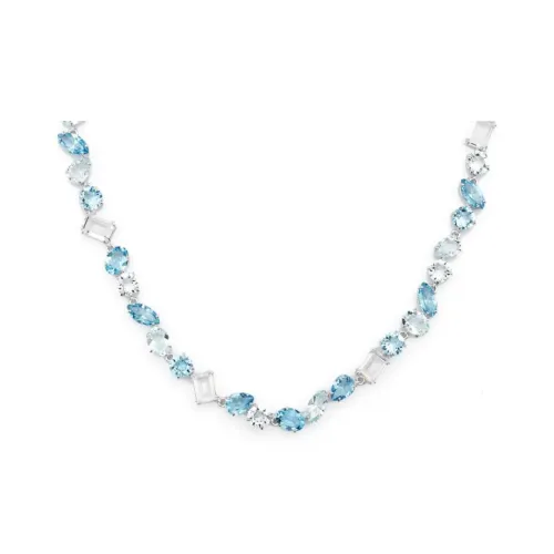 Кристалл Swarovski Металлические ожерелья Женские Синий