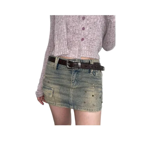 YEARNED Джинсовые короткие юбки Женские