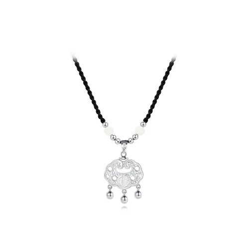 MUYAN Сплав Благоприятный Персонаж Peace Замковая Ожерелье Унисекс