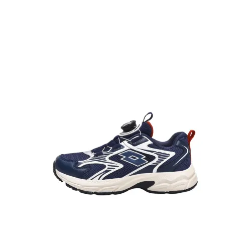 LOTTO Slip Resistant Anti KICK Амортизация Устойчивость к истиранию Поддержка Низкий Топ Детские беговые кроссовки Синий Детский