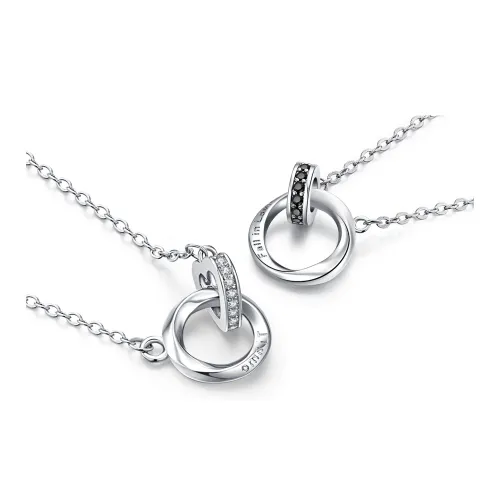 TEEX Сверкающий страз Ожерелья Унисекс