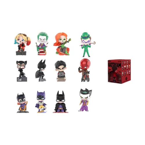 POP MART Бэтмен DC Gotham City Коллекция Слепые коробки Один Mystery Коробка Целая коробка 12 шт