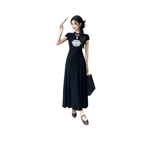 Wbwq 2 шт черный Женские Комплекты с юбкой