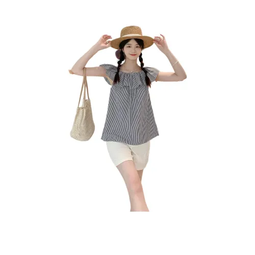 Juden Choi T-Shirt Женская Полосатая