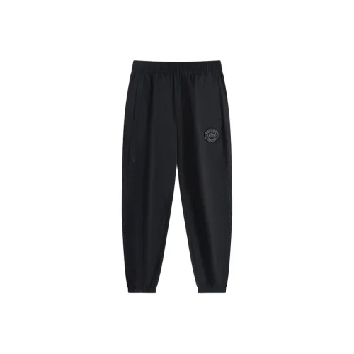 XTEP Вязаные тренировочные брюки мужские глубокий черный