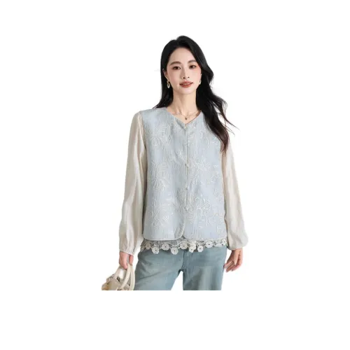 XIAFANNI Светло-синие женские жилеты