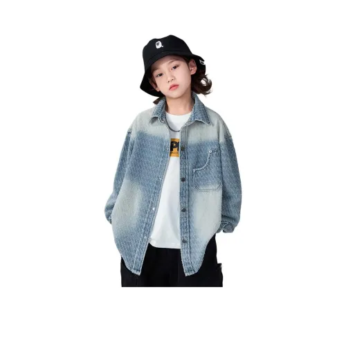 The panda is round Рубашка Светло-синяя Детская