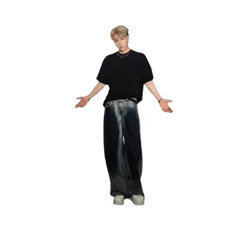 DAFK Винтажные синие мужские джинсы