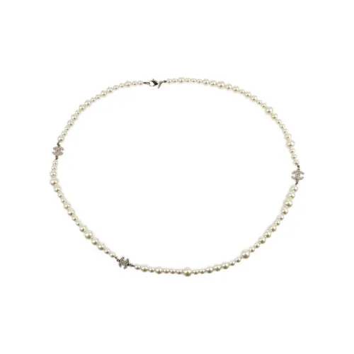 CHANEL Золото с покрытием Жемчужные ожерелья Женское Серебро