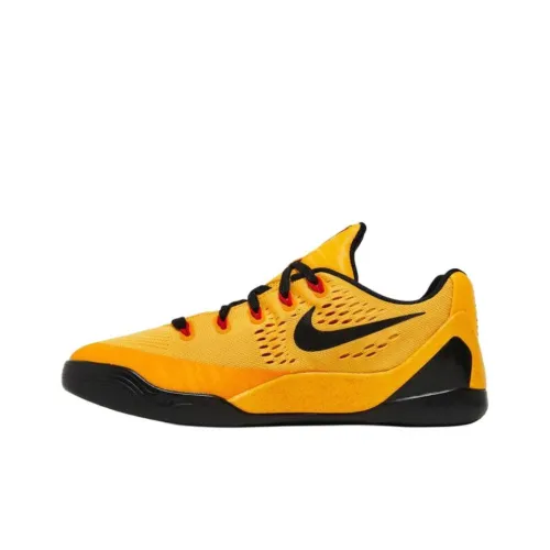 Найк Kobe 9 Low Топ Детские Баскетбольные Кроссовки Желтые Подростковые