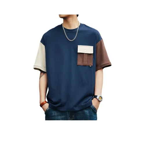 GELANLU Циановый & Абрикосовый & Коричневый Унисекс T Рубашки