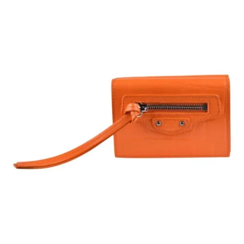 Balenciaga Neo Classic Кожа Кошелек Мини Женский Апельсин
