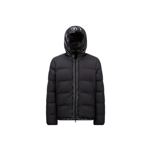 Moncler Garoa Series Мужская пуховая куртка черного цвета