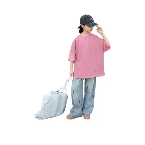 Because No Повседневная спортивная одежда T-рубашка + джинсы [набор] для детей