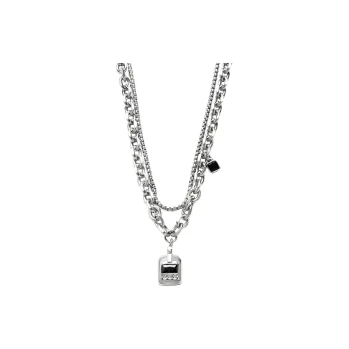 MAGICPOLE Титановые стальные ожерелья мужские серебряные