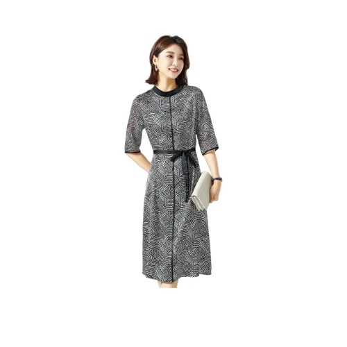 JINJU Короткий рукав Платье Женское