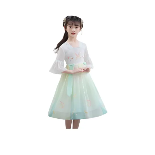 YINFOU Green Kids Dresses YINFOU Зеленые Детские Платья