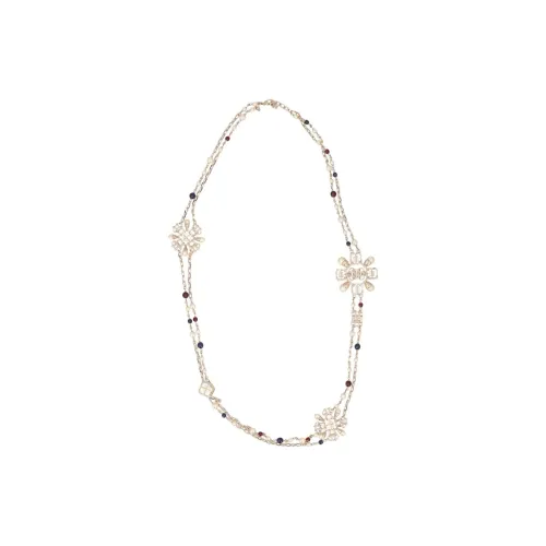 CHANEL CC Искусственный жемчуг Ожерелья Женские Золото