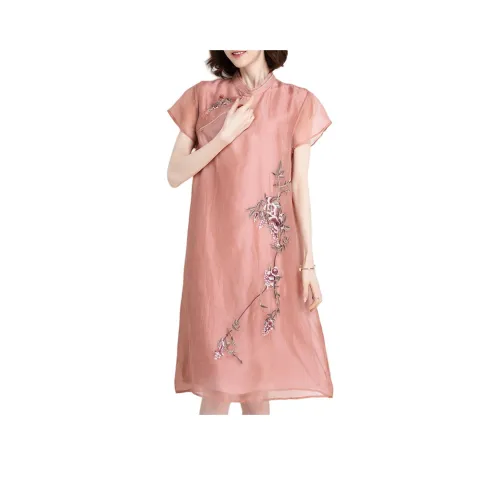 JINJU Короткий рукав Платье Женское