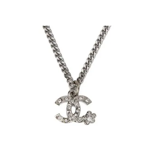 CHANEL Double C Синтетический кубический цирконий Стразы Ожерелье Женское