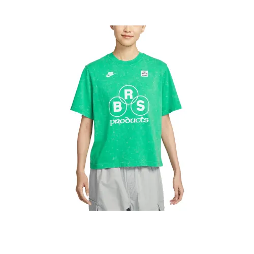 Nike Sportswear Т-рубашка с рукавом-трубкой женская стадионный зеленый