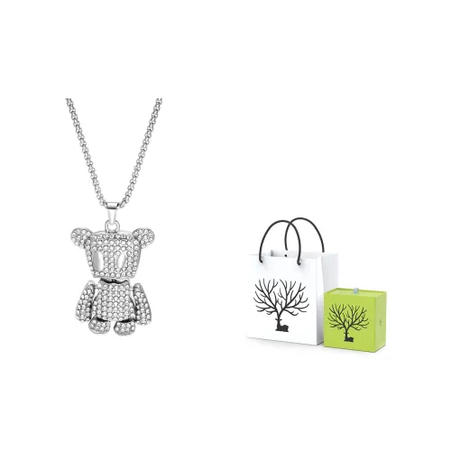LIBALU Полностью украшенный горным хрусталем Медведь Подвески Унисекс